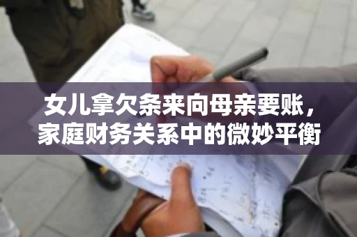 女儿拿欠条来向母亲要账，家庭财务关系中的微妙平衡