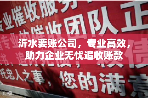 沂水要账公司，专业高效，助力企业无忧追收账款