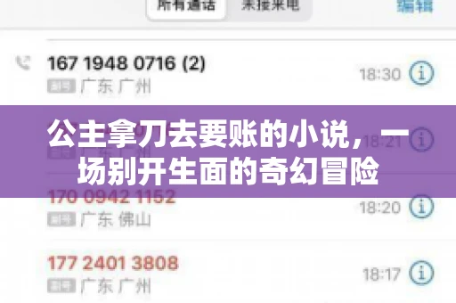 公主拿刀去要账的小说，一场别开生面的奇幻冒险