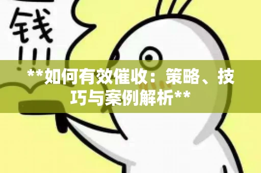 **如何有效催收：策略、技巧与案例解析**