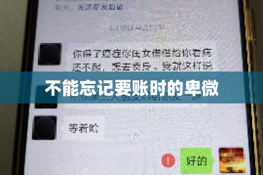 不能忘记要账时的卑微 不能忘记要账时的卑微
