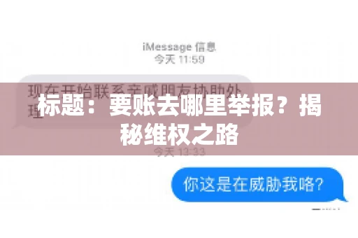 标题：要账去哪里举报？揭秘维权之路